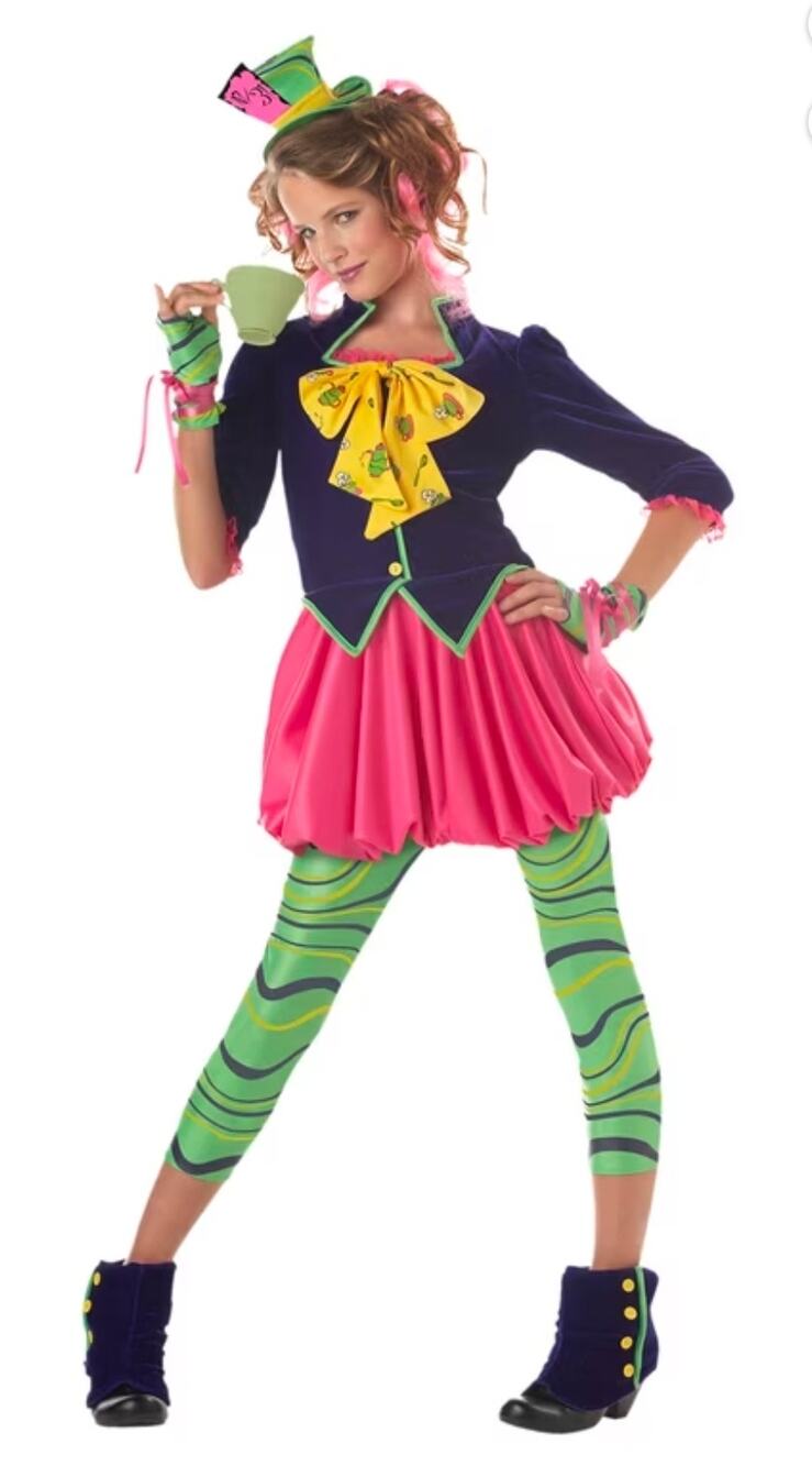 California Costumes Miss Mad Hatter Dress Costume Girls Tween Junior Size
